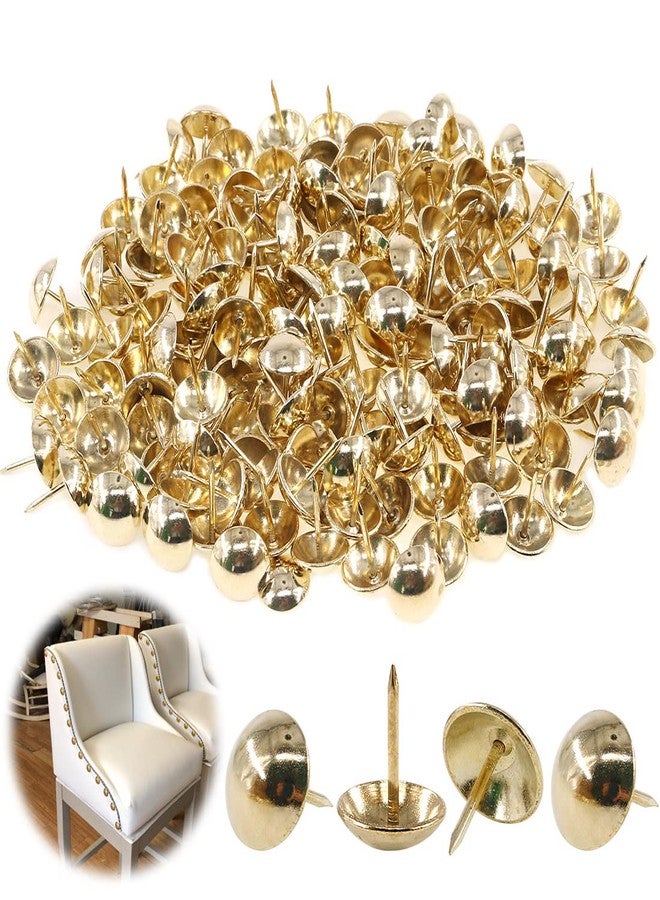 كياديك مجموعة دبابيس تنجيد عتيقة من كيديك، 250 قطعة، 5/8 بوصة (16 مم)، مناسبة للأثاث المنجد، وألواح الفلين، أو مشاريع الأعمال اليدوية - ذهبي - Image 1